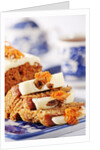 Sliced carrot cake by Anonymous