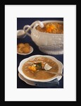 Vegetable soup in tureen by Anonymous