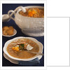 Vegetable soup in tureen by Anonymous