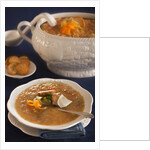 Vegetable soup in tureen by Anonymous