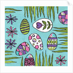 Easter eggs and grass by Anonymous