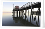 Fishing pier at low tide in a calm bay by Anonymous