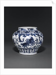 Blue and white Yuan dynasty Guan by Anonymous