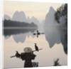 Cormorant fishermen in Li River by Anonymous