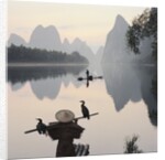 Cormorant fishermen in Li River by Anonymous