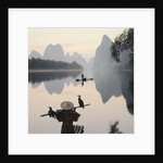 Cormorant fishermen in Li River by Anonymous