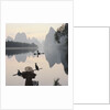 Cormorant fishermen in Li River by Anonymous