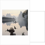 Cormorant fishermen in Li River by Anonymous