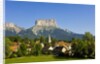 Mount Aiguille above the village of Chichilianne by Anonymous