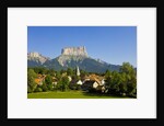 Mount Aiguille above the village of Chichilianne by Anonymous