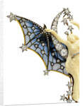 Detail of Art Nouveau diamond, ivory and plique-a-jour enamel Belle du Nuit brooch by Anonymous