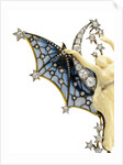 Detail of Art Nouveau diamond, ivory and plique-a-jour enamel Belle du Nuit brooch by Anonymous