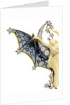Detail of Art Nouveau diamond, ivory and plique-a-jour enamel Belle du Nuit brooch by Anonymous