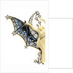 Detail of Art Nouveau diamond, ivory and plique-a-jour enamel Belle du Nuit brooch by Anonymous