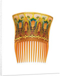One of a pair of Art Nouveau tortoiseshell and enamel hair combs by Braquemond by Anonymous
