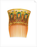 One of a pair of Art Nouveau tortoiseshell and enamel hair combs by Braquemond by Anonymous