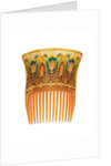 One of a pair of Art Nouveau tortoiseshell and enamel hair combs by Braquemond by Anonymous