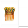 One of a pair of Art Nouveau tortoiseshell and enamel hair combs by Braquemond by Anonymous