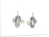 Pearl and diamond earrings by Anonymous