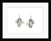 Pearl and diamond earrings by Anonymous