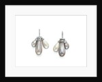 Pearl and diamond earrings by Anonymous