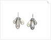 Pearl and diamond earrings by Anonymous