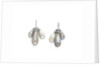 Pearl and diamond earrings by Anonymous
