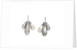Pearl and diamond earrings by Anonymous