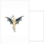 Art Nouveau diamond, ivory and plique-a-jour enamel Belle du Nuit brooch by Anonymous