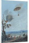 Andre-Jacques Garnerin descending in parachute by Anonymous