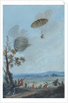 Andre-Jacques Garnerin descending in parachute by Anonymous