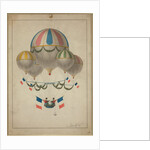 Balloons carrying two men by Anonymous