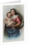 Lithograph of Raphael's Sistine Madonna by Anonymous
