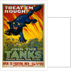 Treat 'Em Rough! Join the Tanks poster by August William Hutaf