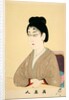 Print of woman wearing wire spectacles by Hashimoto Chikanobu