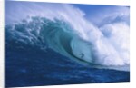 Surfer shooting the curl of Jaws at Peahi on Maui by Anonymous