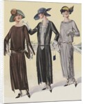 Three Women in Art Nouveau dresses by Anonymous