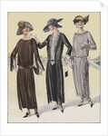 Three Women in Art Nouveau dresses by Anonymous