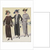 Three Women in Art Nouveau dresses by Anonymous