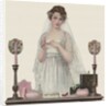 Bride trying on ring by Anonymous