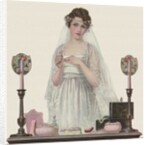 Bride trying on ring by Anonymous