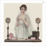 Bride trying on ring by Anonymous