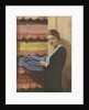 Woman puting away blanket in linen closet by Anonymous