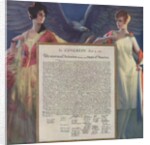 Lovely ladies guarding Declaration of Independence by Anonymous