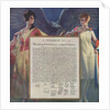 Lovely ladies guarding Declaration of Independence by Anonymous