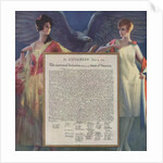 Lovely ladies guarding Declaration of Independence by Anonymous