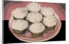 Cupcakes with vanilla frosting by Anonymous