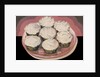 Cupcakes with vanilla frosting by Anonymous