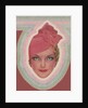 Blue-eyed woman with pink turban style hat by Anonymous