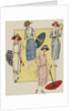 Women with parasols and tennis racket by Anonymous